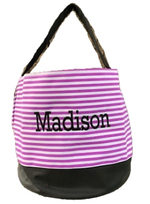 Purple Stripe Halloween Bucket