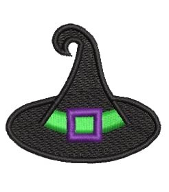 Witch Hat Embroidery Design