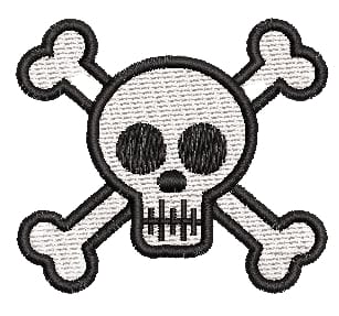 Skull and Crossbones Embroidery Design