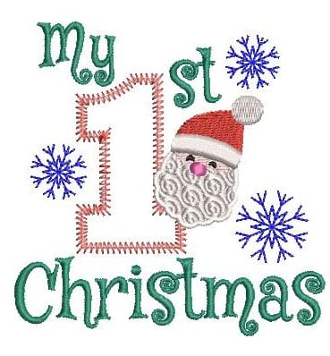 My First Christmas Embroidery Design