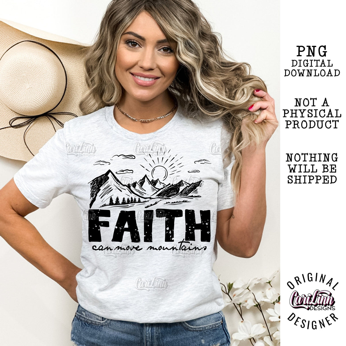 Faith Can Move Mountains, PNG Digital Download for Sublimation, DTF, D ...
