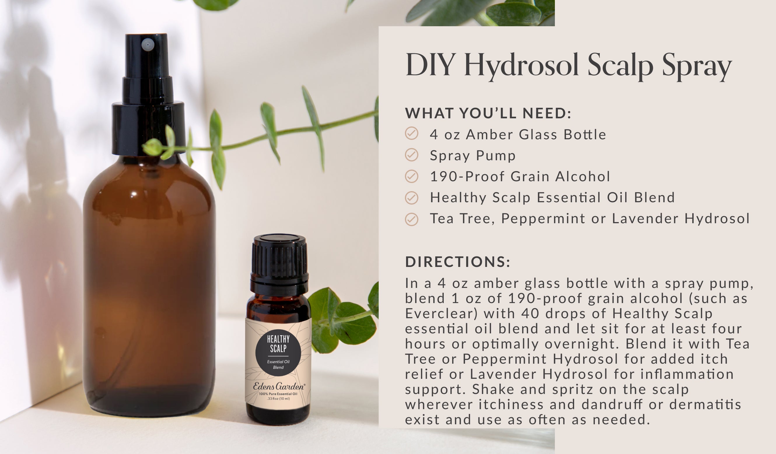 DIY Hydrosol Scalp Spray