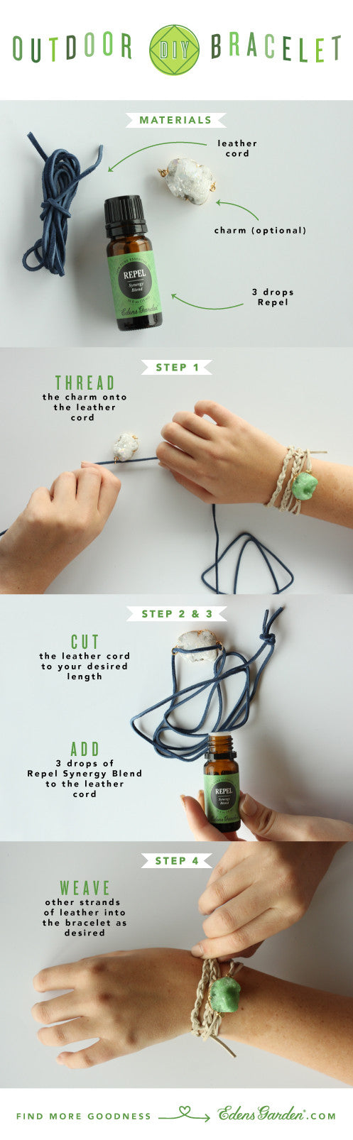 Step by step mosquito bracelet