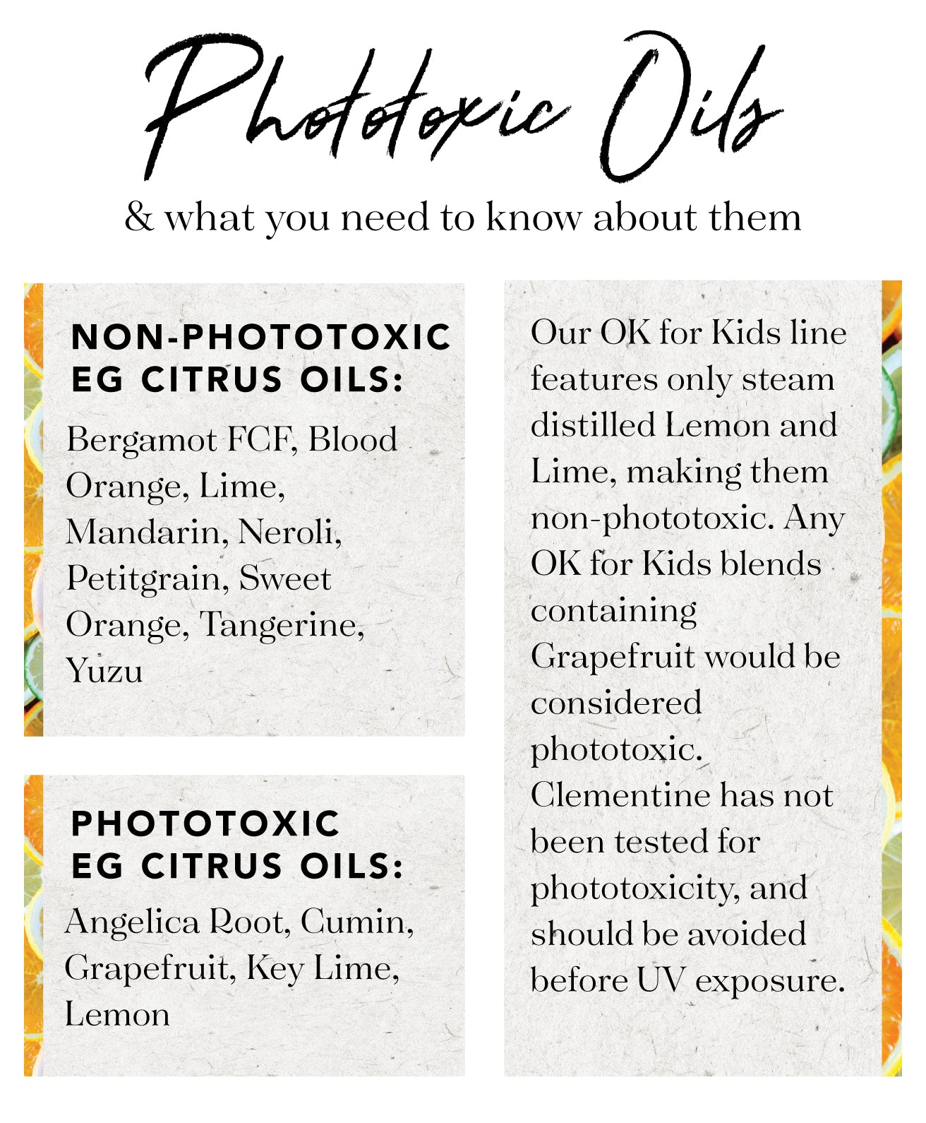 Phototoxic Essential Oils and What You Need to Know About Them