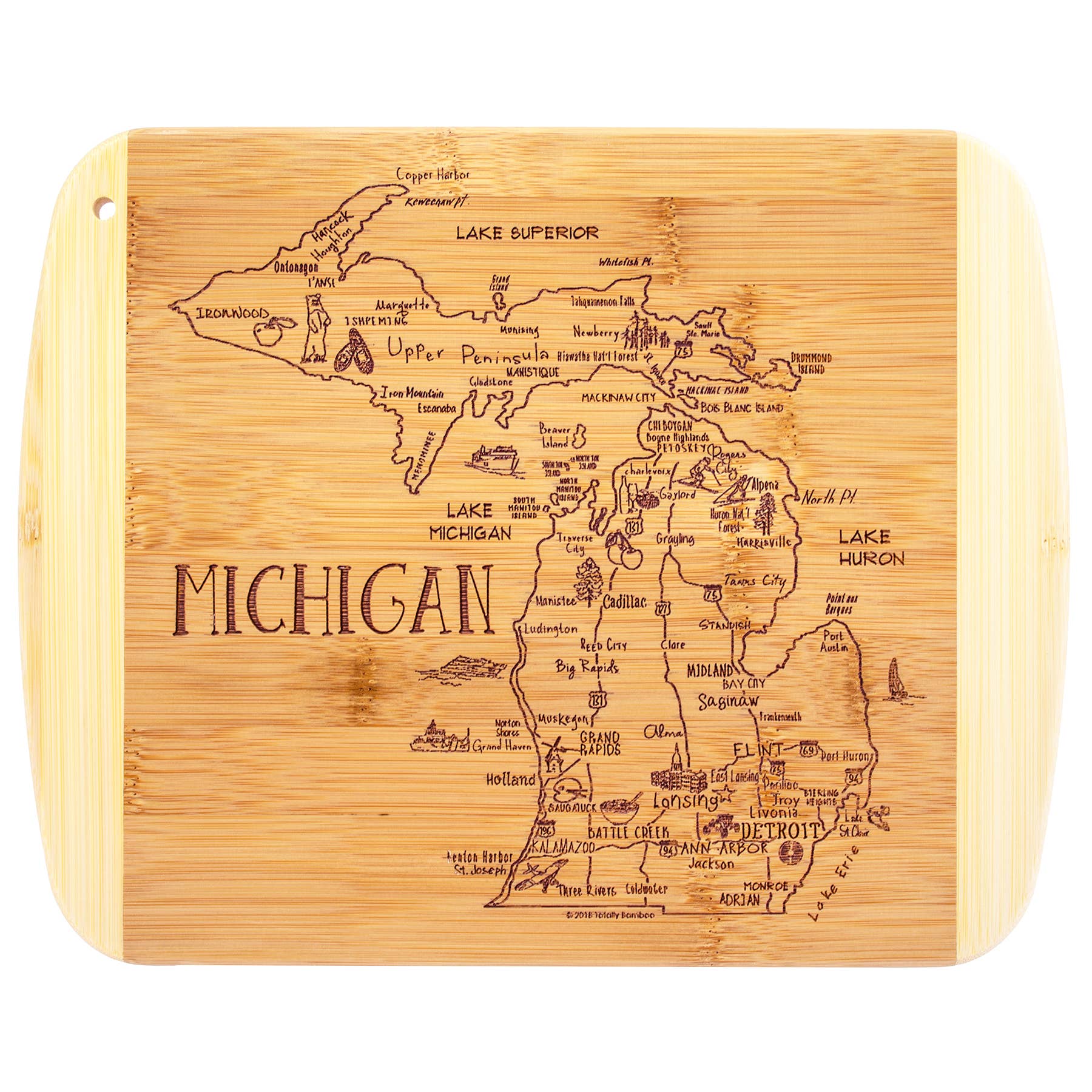 A Slice of Life Michigan 11" Cutting & Serving Board