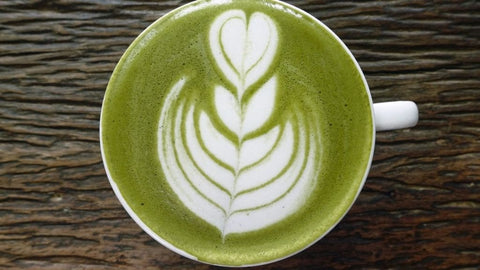 Matcha ready to drink with design