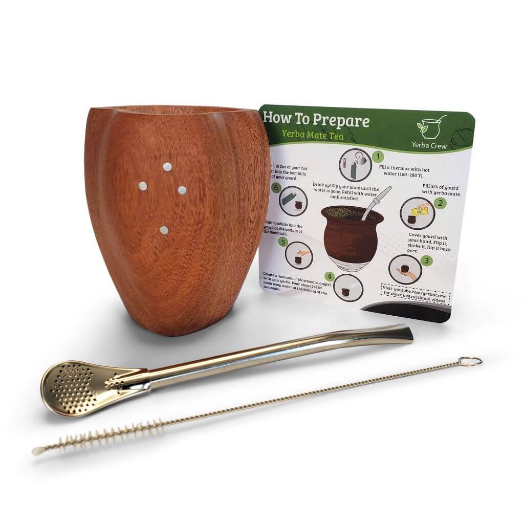 Iguazu Blue ceramic gourd and Anna Park yerba mate bundle - Yerba Crew