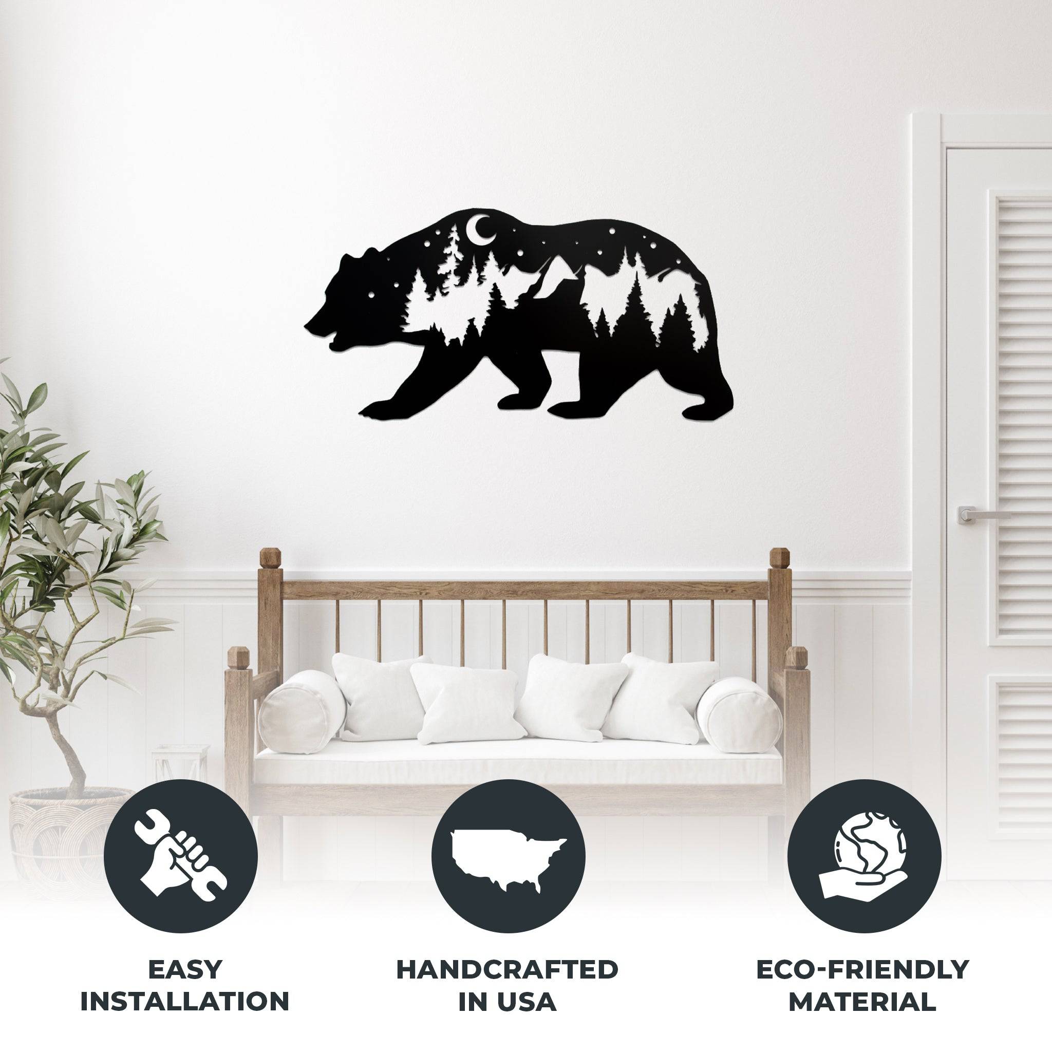 Bear - Metal Wall Art