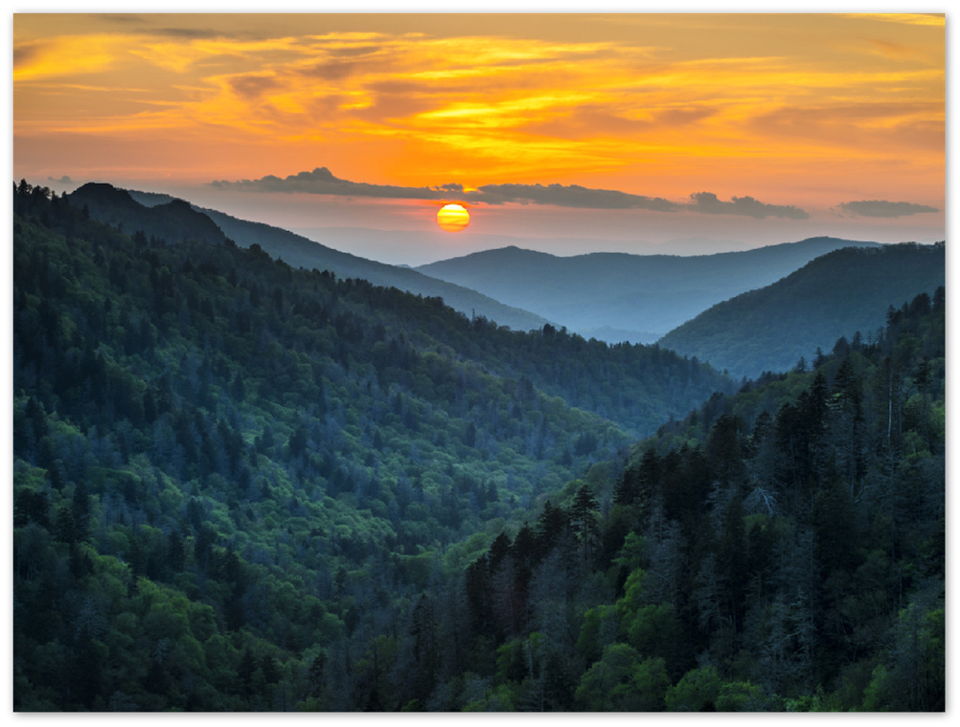 Smoky Mountains Sunset - Print