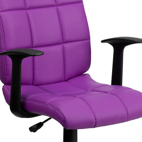 purple office chair vinyl upholstery