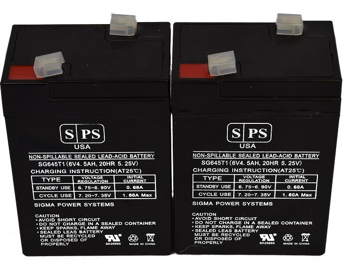 2 x Chloride 6V4.5AH Battery one 6V 4.5Aah rechargeable SLA battery.