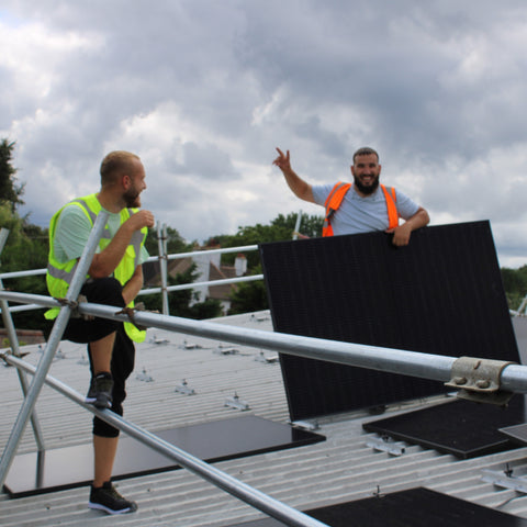 Fitting the solar panels