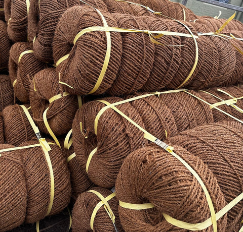 Coconut coir to string the hop garden