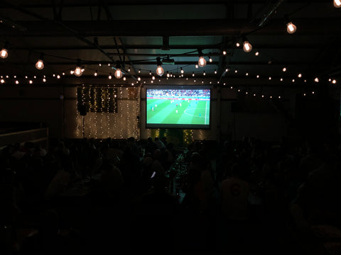 England football match on the big screen