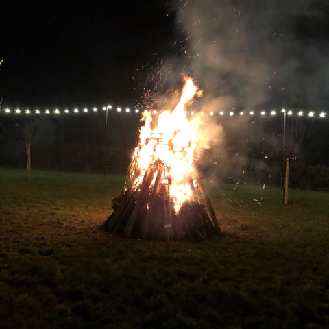 Bonfire at Thatchers cider Wassail