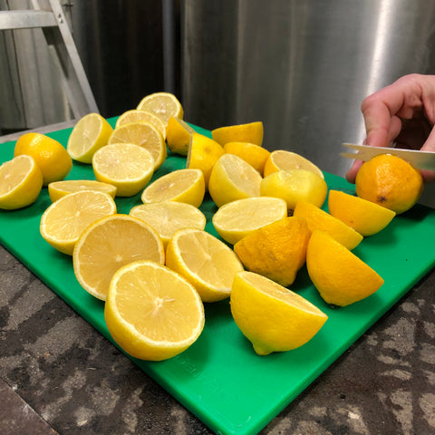 Fresh lemon halves