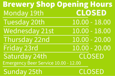 Brewery Shop opening hours