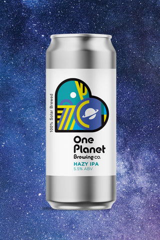 One Planet Hazy IPA beer can