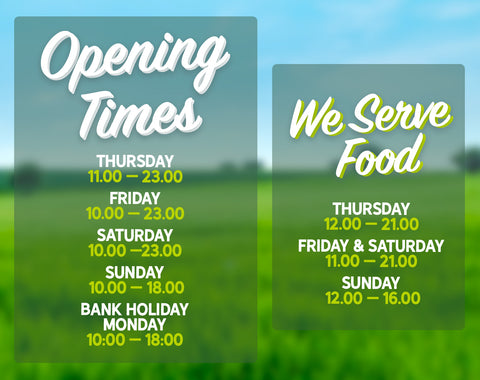 Opening Hours and Food Service Times