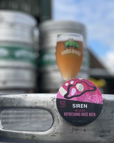 Siren Blush beer in a glass