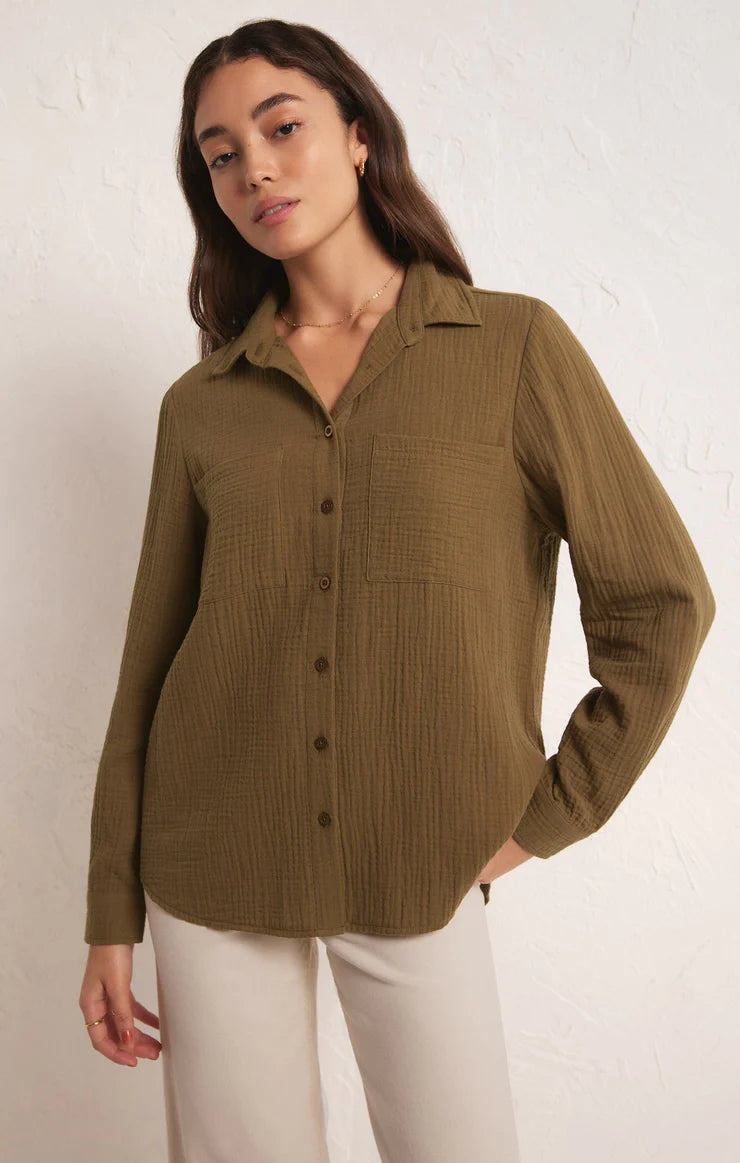Kaili Button Up Gauze Shirt
