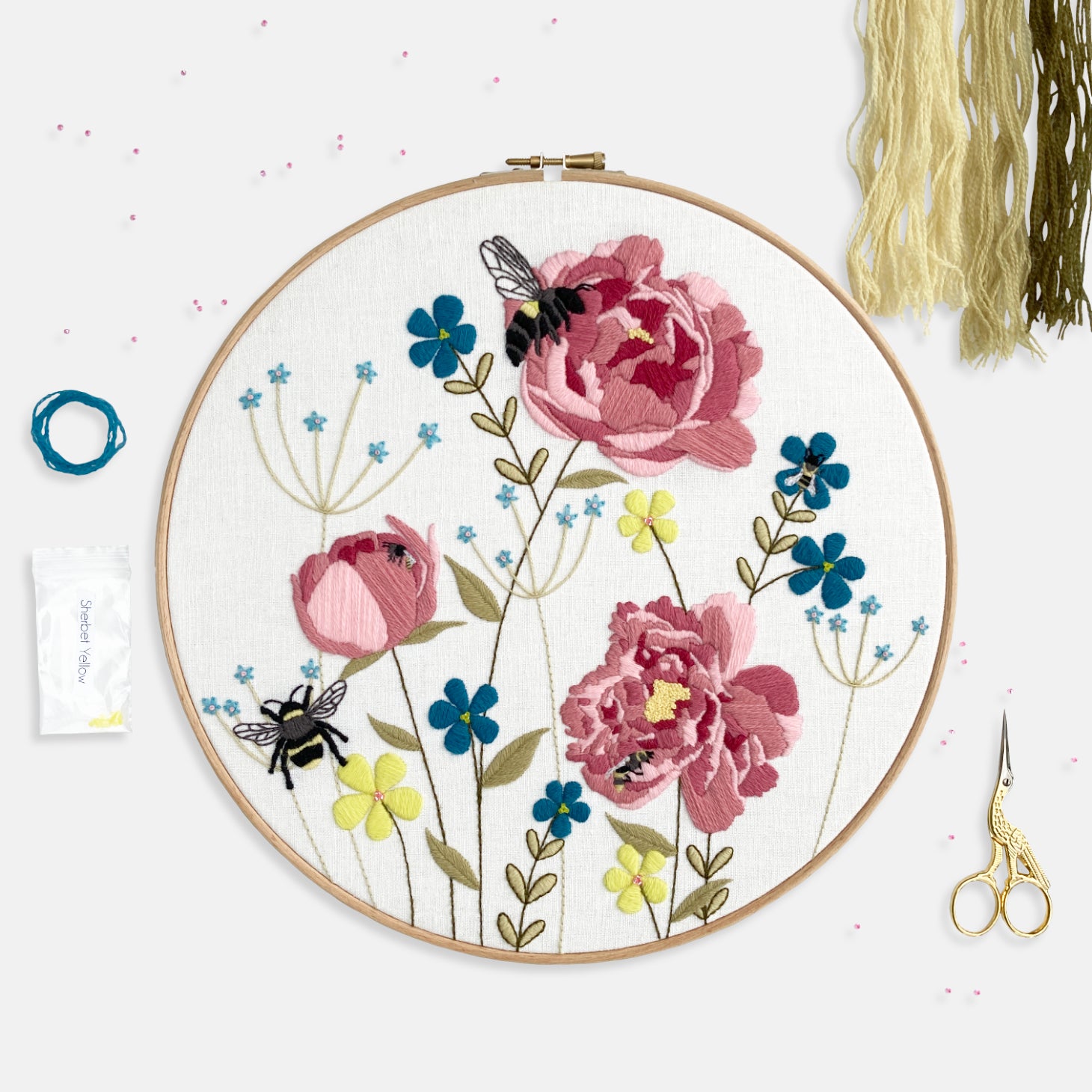 Peony Embroidery Kit | Kirsty Freeman Design | Reviews on Judge.me