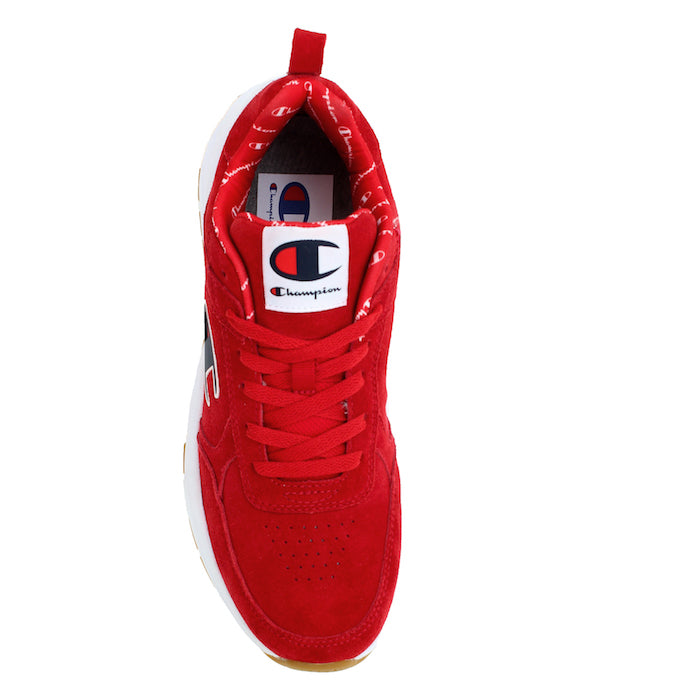 red and white champion shoes