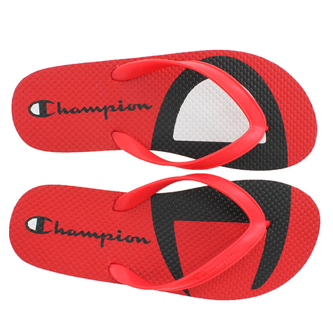 red champion flip flops