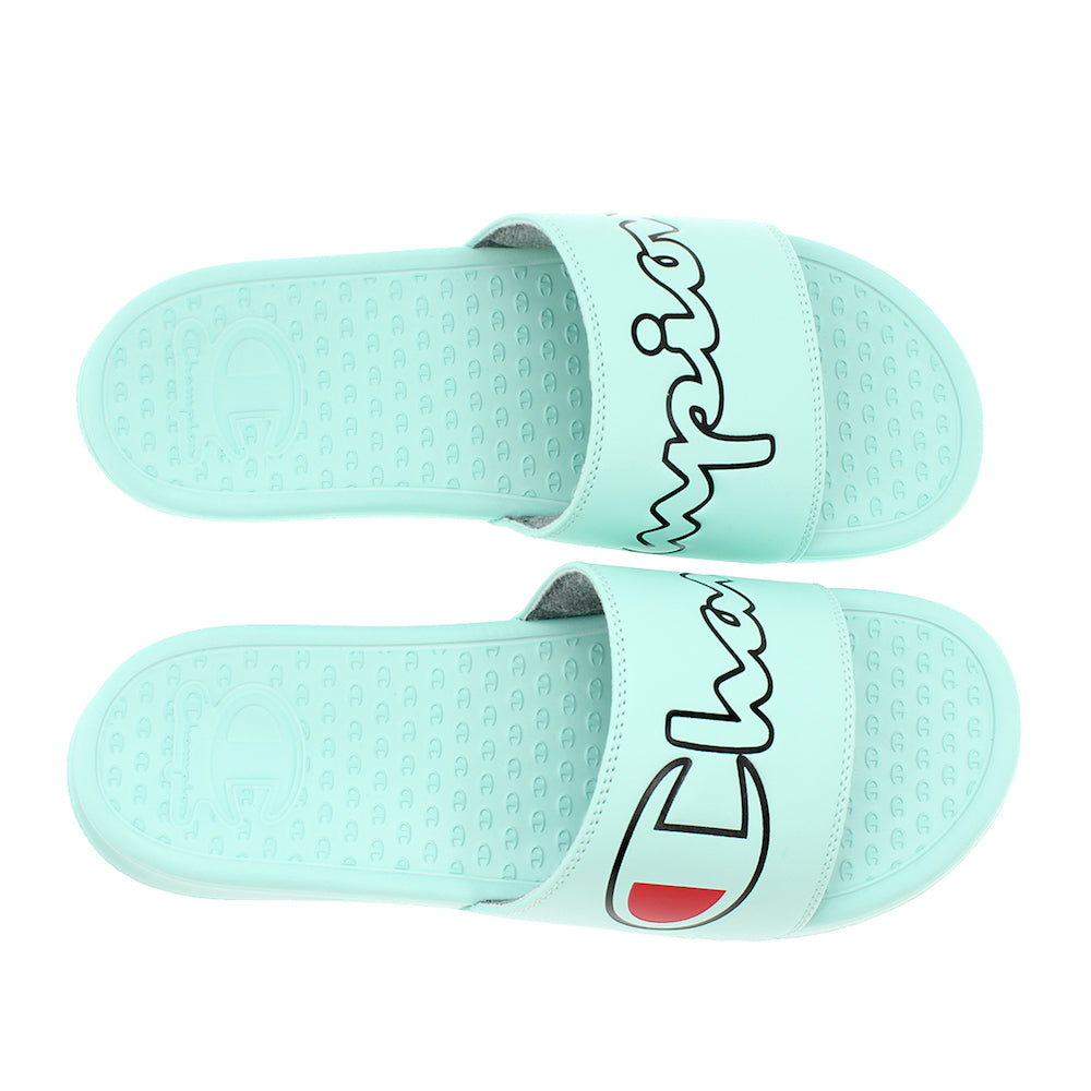 mint green champion slides