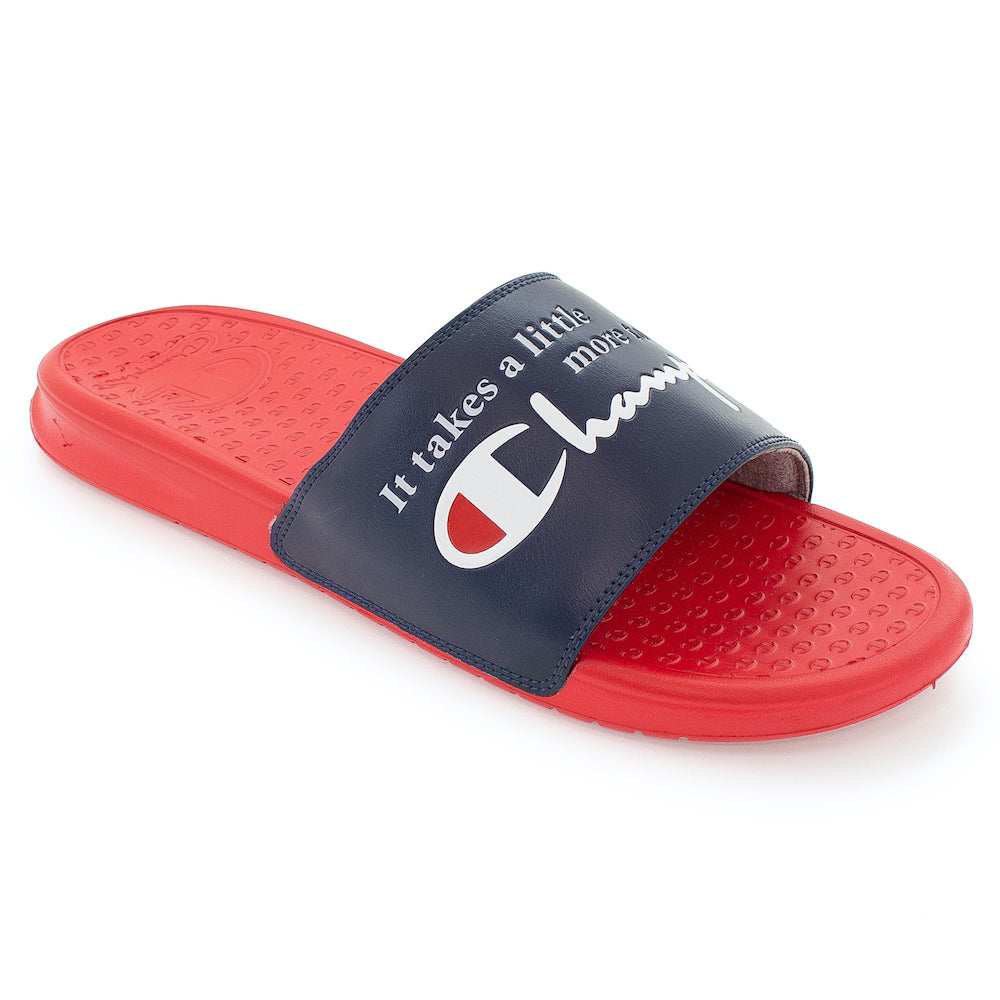 champion navy slides