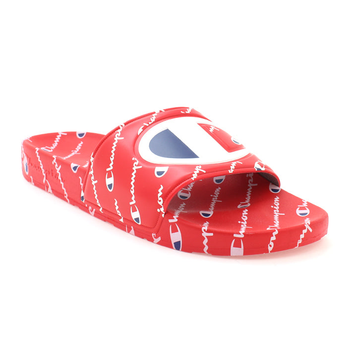 champion ipo repeat red slide sandals