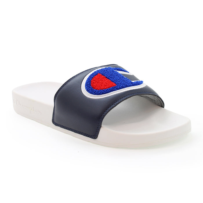 champion slides navy blue