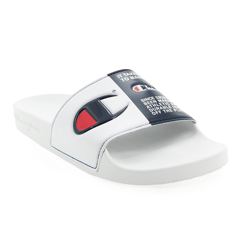 white champion flip flops