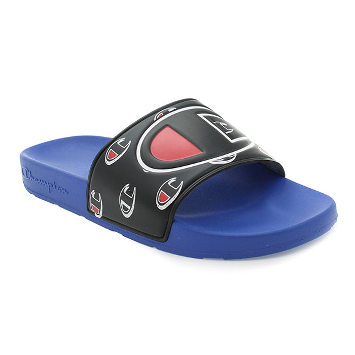 champion ipo repeat blue slide sandals