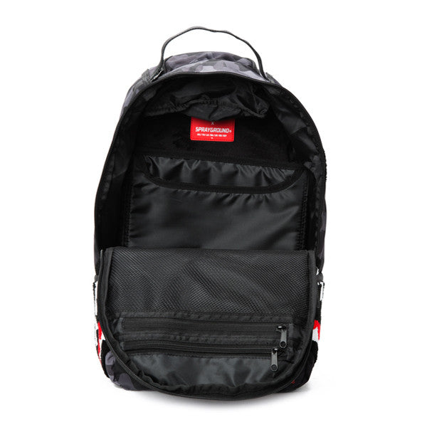 Sprayground Chenille Black Camo Shark Backpack – Beyond Hype | Premier Streetwear