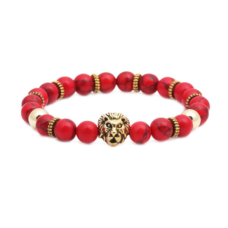 Lion with Diamond Best Quality Gold Plated Rudraksha Bracelet for Men -  Style C887 – Soni Fashion®