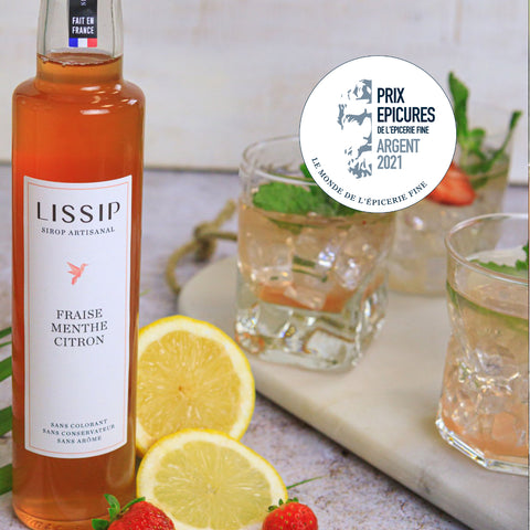 sirop artisanal lissip fraise menthe citron