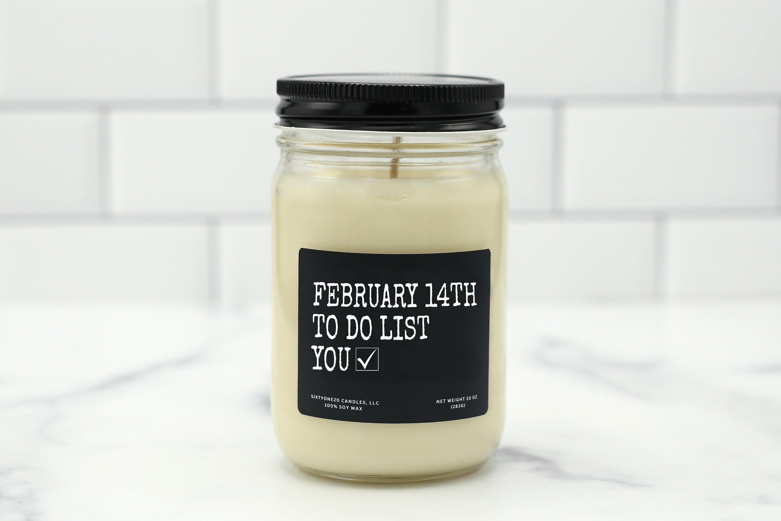 February 14th to do list - you Customizable Candle