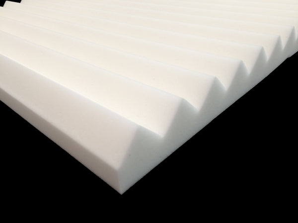 Mel-Acoustic Wedge 40mm White Melamine Acoustic Foam Panel 600x600 Pack Of 10 4