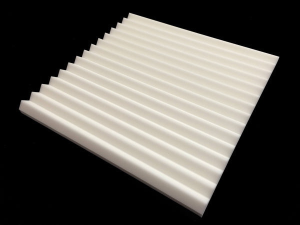 Mel-Acoustic Wedge 40mm White Melamine Acoustic Foam Panel 600x600 Pack Of 10 3