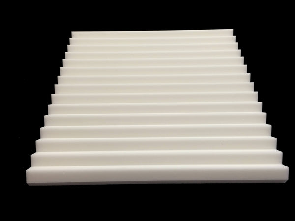 Mel-Acoustic Wedge 40mm White Melamine Acoustic Foam Panel 600x600 Pack Of 10 1
