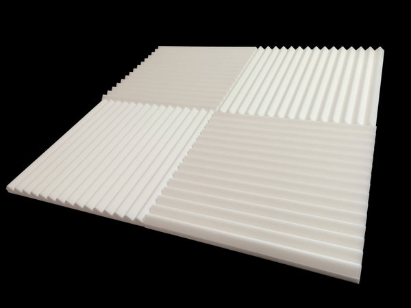 Mel-Acoustic Wedge 40mm White Melamine Acoustic Foam Panel 600x600 Pack Of 10 0