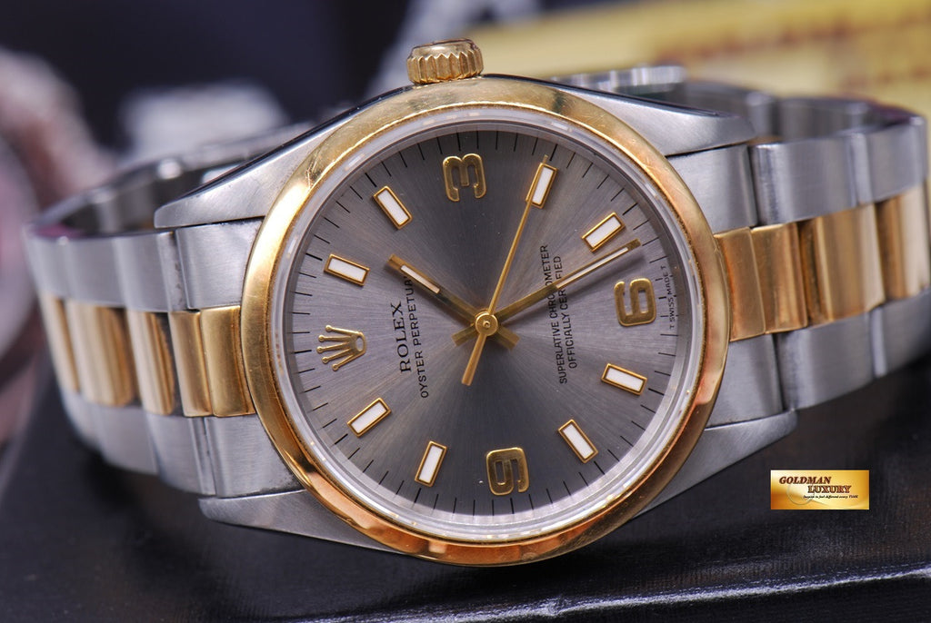 [SOLD] ROLEX OYSTER PERPETUAL 34mm HALF-GOLD Ref 14203 AUTOMATIC (NEAR ...