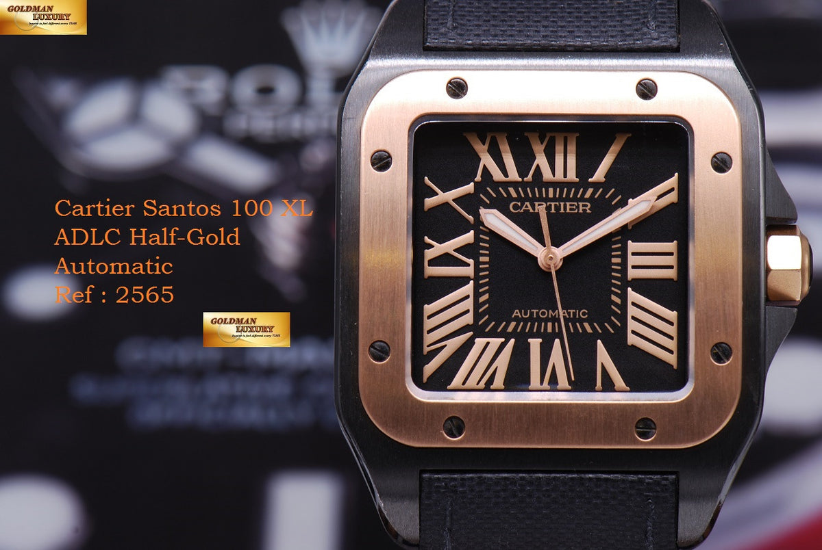 cartier santos half gold