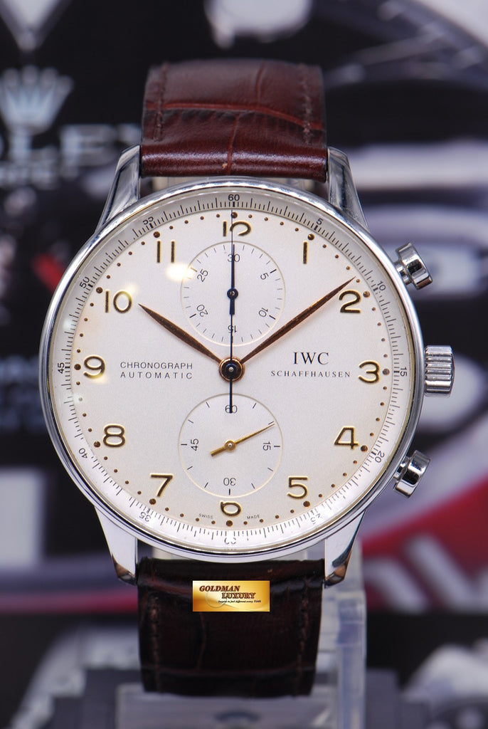 [SOLD] IWC PORTUGUESE CHRONOGRAPH IW3714 WHITE AUTOMATIC (NEAR MINT ...