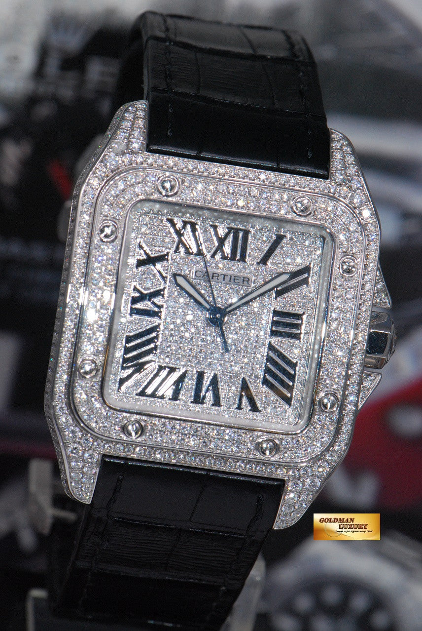 cartier santos full diamond