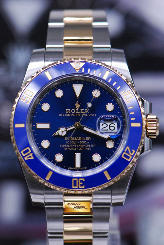 rolex oyster perpetual blue and gold