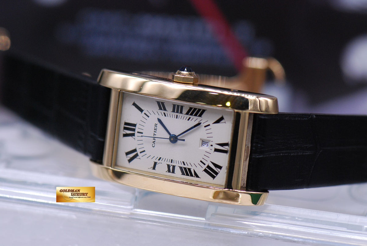 [SOLD] CARTIER TANK AMERICAINE 18K YELLOW GOLD LARGE AUTOMATIC 8172984 ...