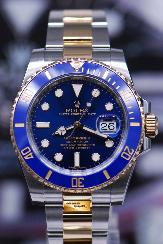 submariner blue half gold