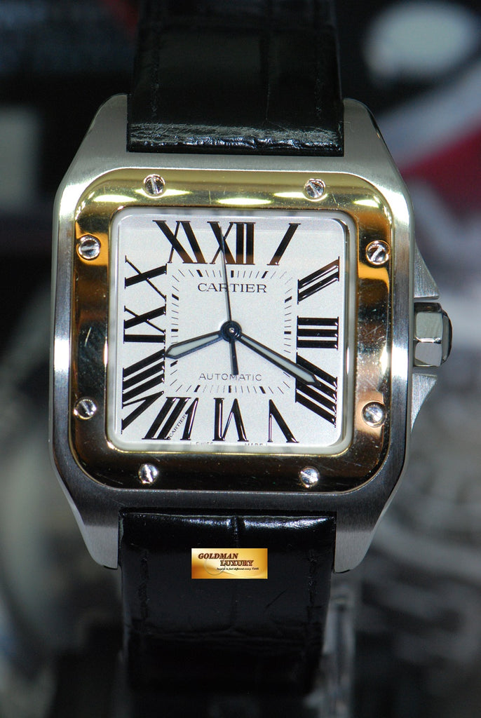 cartier santos half gold